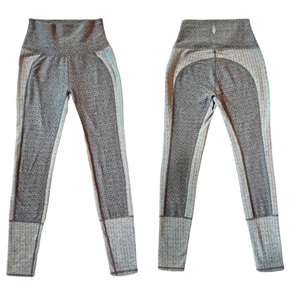 Free People Movement yoga pants herringbone Heathered green Size XS